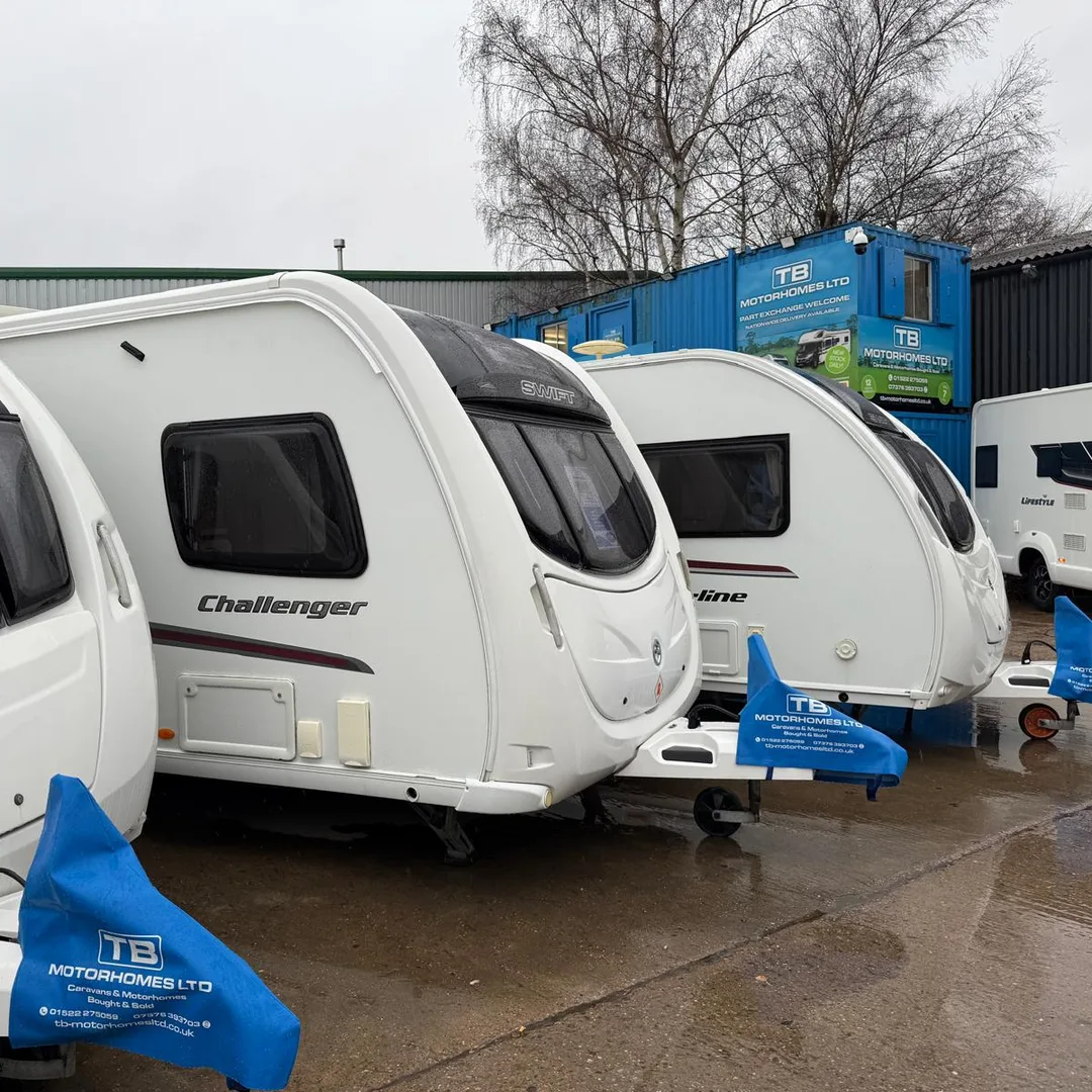 Caravans and motorhomes at TB Motorhomes Ltd, Melbourne, Derbyshire